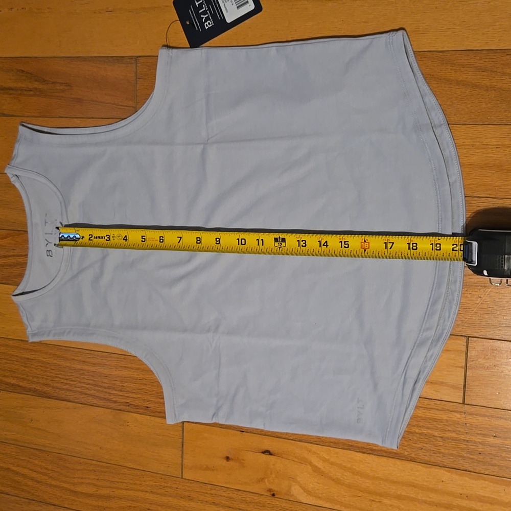NWT Women's BYLT BASICS "ESSENTIAL DROP-CUT TANK TOP" IN COLOR CADET & SIZE S - Picture 9 of 14